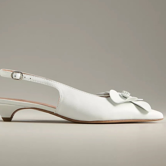 Maeve Floral Slingback Kitten Heels Anthropologie - Picture 3 of 8